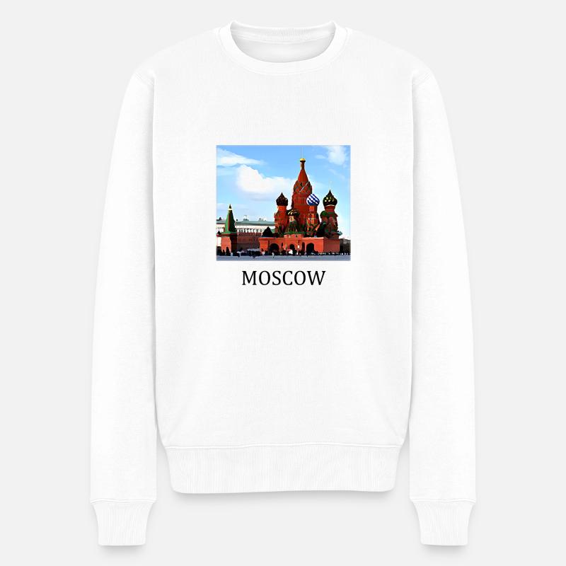 Moscou - Pull Premium bio Homme - blanc