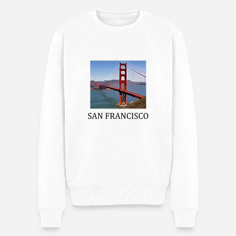 San Francisco - Pull Premium bio Homme - blanc