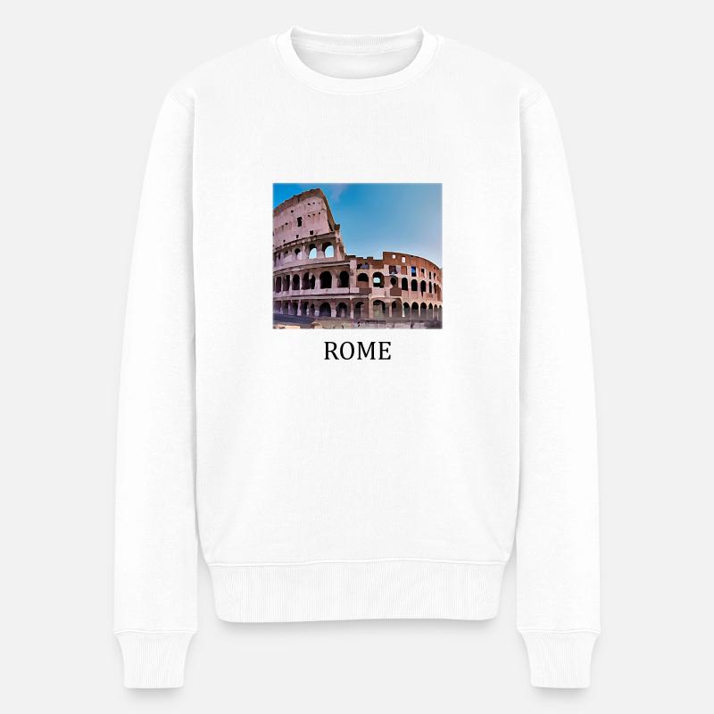 Rome - Pull Premium bio Homme - blanc