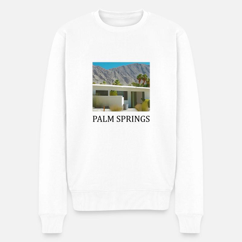 Palm Springs - Pull Premium bio Homme - blanc
