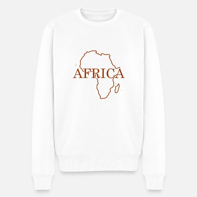 Carte de l’Afrique - Pull Premium bio Homme - blanc