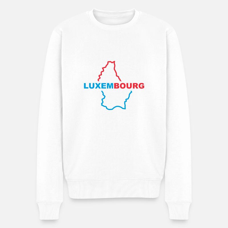 Carte du Luxembourg - Pull Premium bio Homme - blanc