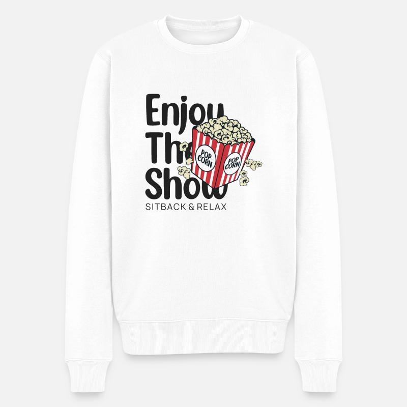 Profitez du spectacle b - Pull Premium bio Homme - blanc