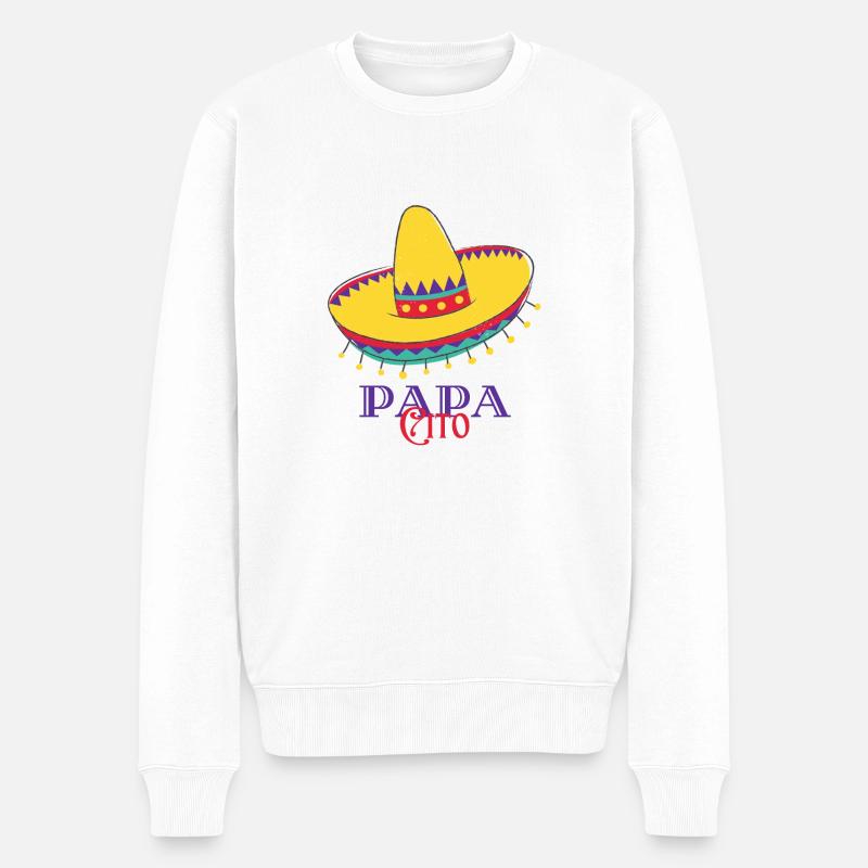 Papa cito - Pull Premium bio Homme - blanc