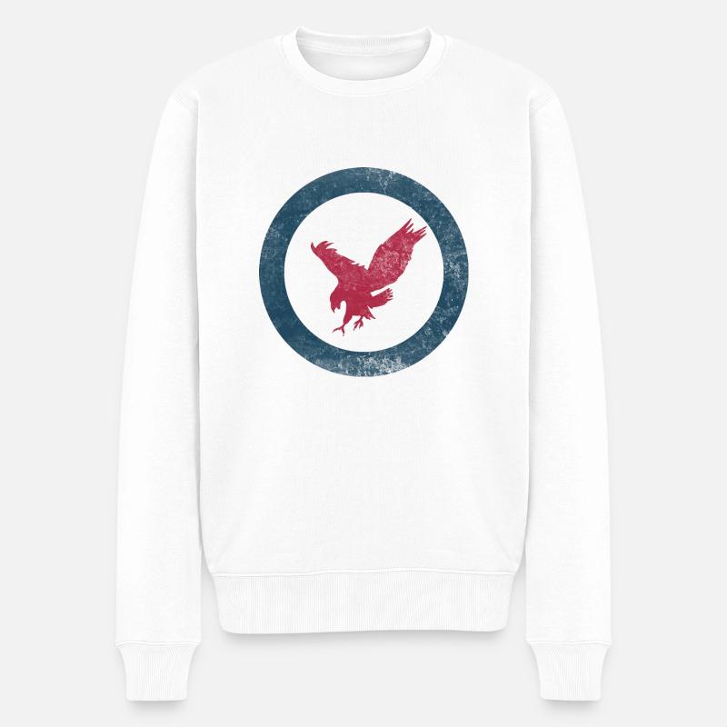 adler - Männer Premium Bio Pullover - Weiß