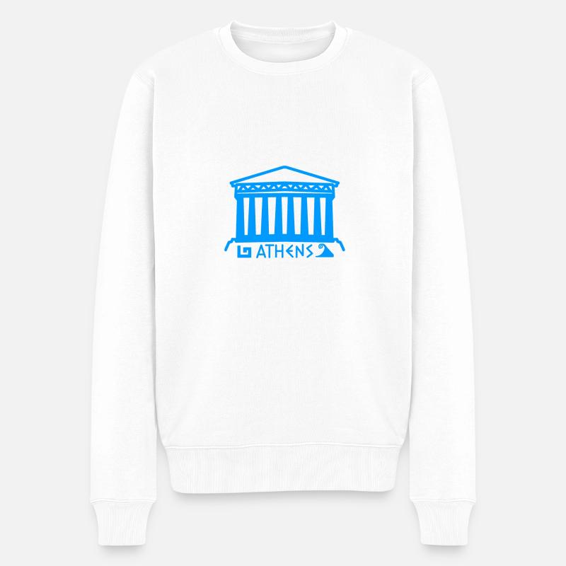 Athènes - Pull Premium bio Homme - blanc