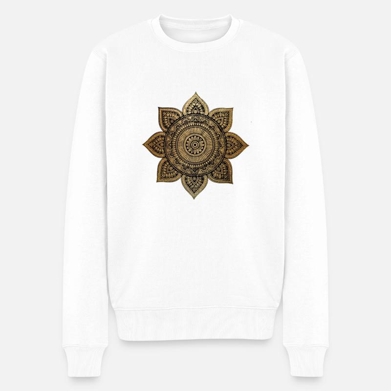 Mandala - Pull Premium bio Homme - blanc