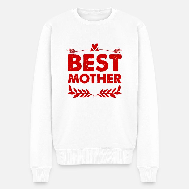 best mother - Männer Premium Bio Pullover - Weiß