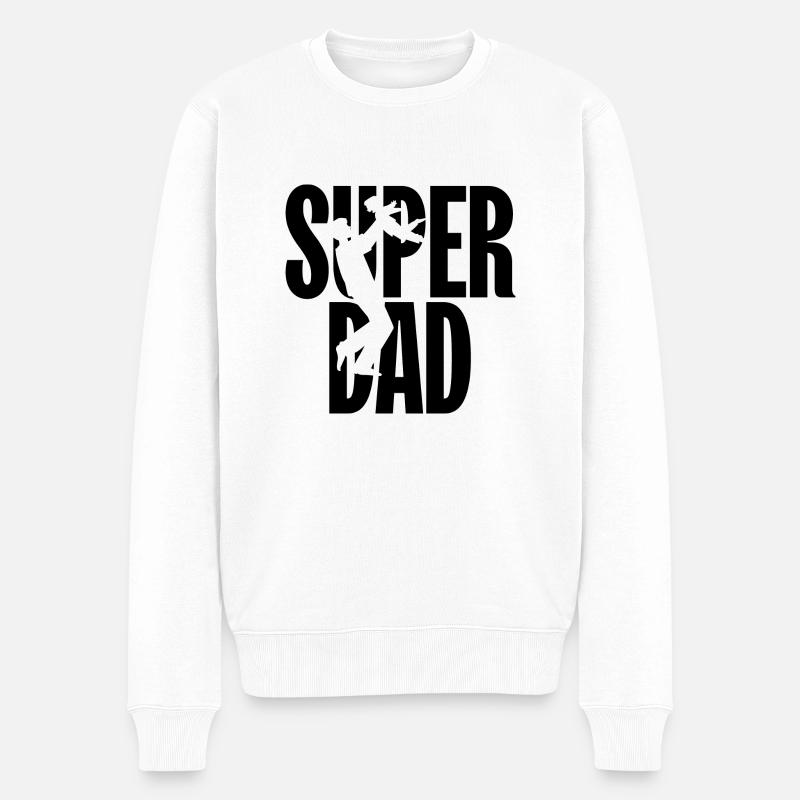 SUPER DAD - Pull Premium bio Homme - blanc