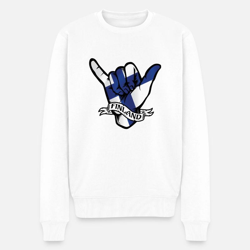Finlande Shaka - Pull Premium bio Homme - blanc