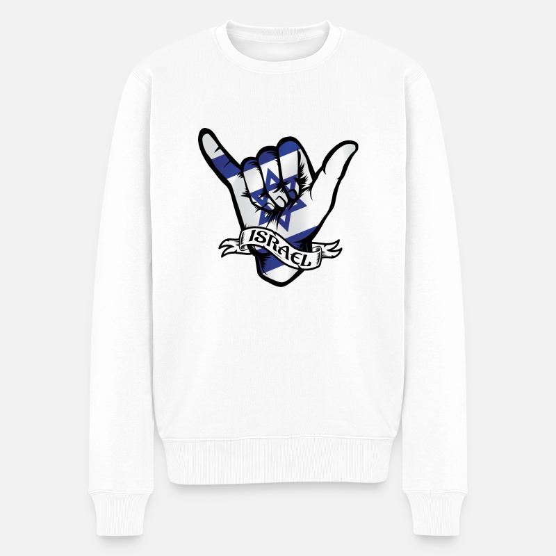 Israel Shaka - Männer Premium Bio Pullover - Weiß