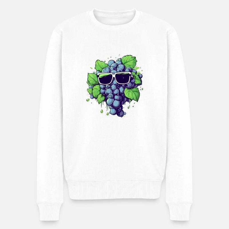 Grappe de raisin Harry - Pull Premium bio Homme - blanc
