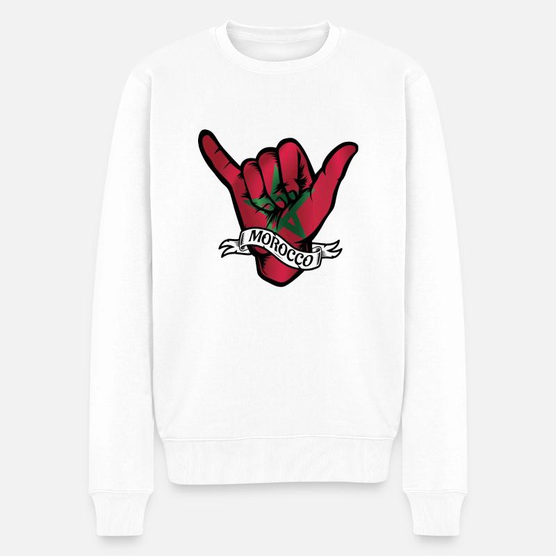 Maroc Shaka - Pull Premium bio Homme - blanc