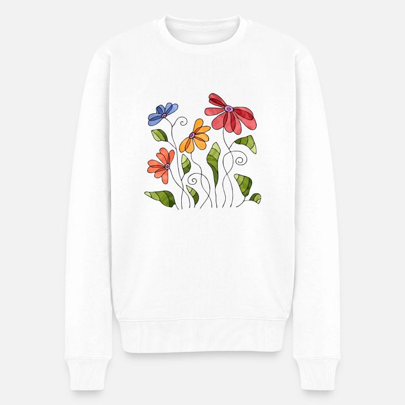Fleur - Pull Premium bio Homme - blanc