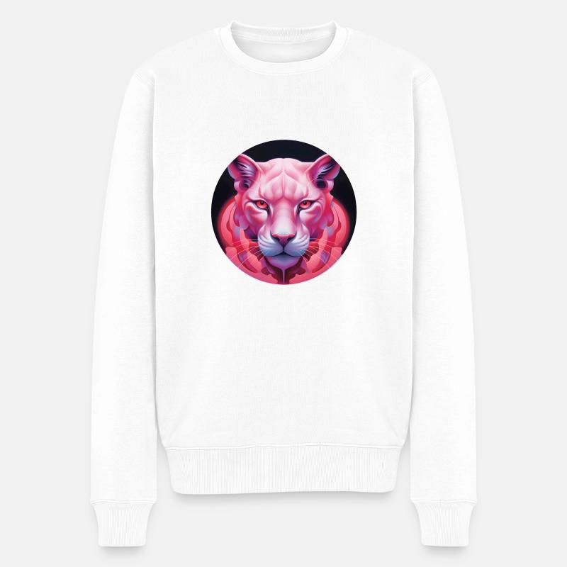 Panthère en rose - Pull Premium bio Homme - blanc