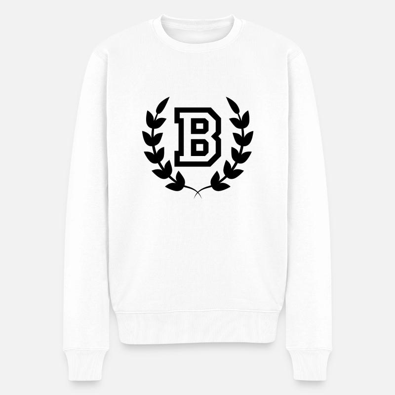 Lettre b sport - Pull Premium bio Homme - blanc