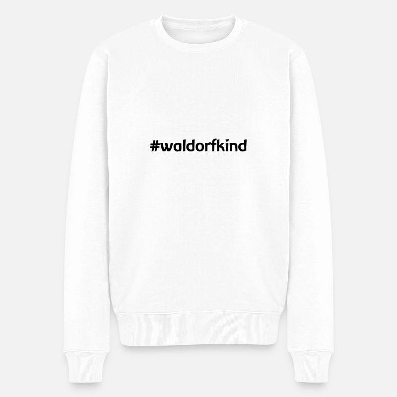 #waldorfkind Waldorfschule Rudolf Steiner Bildung - Männer Premium Bio Pullover - Weiß