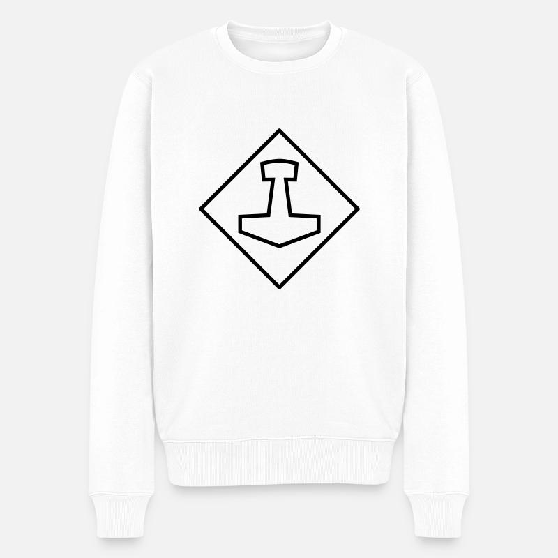 Mjölnir - Männer Premium Bio Pullover - Weiß
