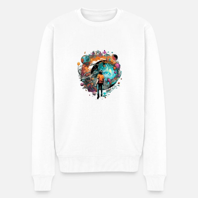 Un monde de possibilitées - Pull Premium bio Homme - blanc