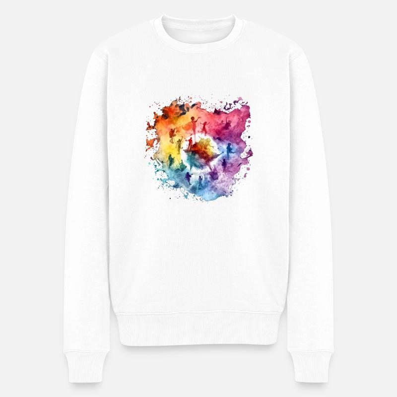Wolke der Engel - Männer Premium Bio Pullover - Weiß