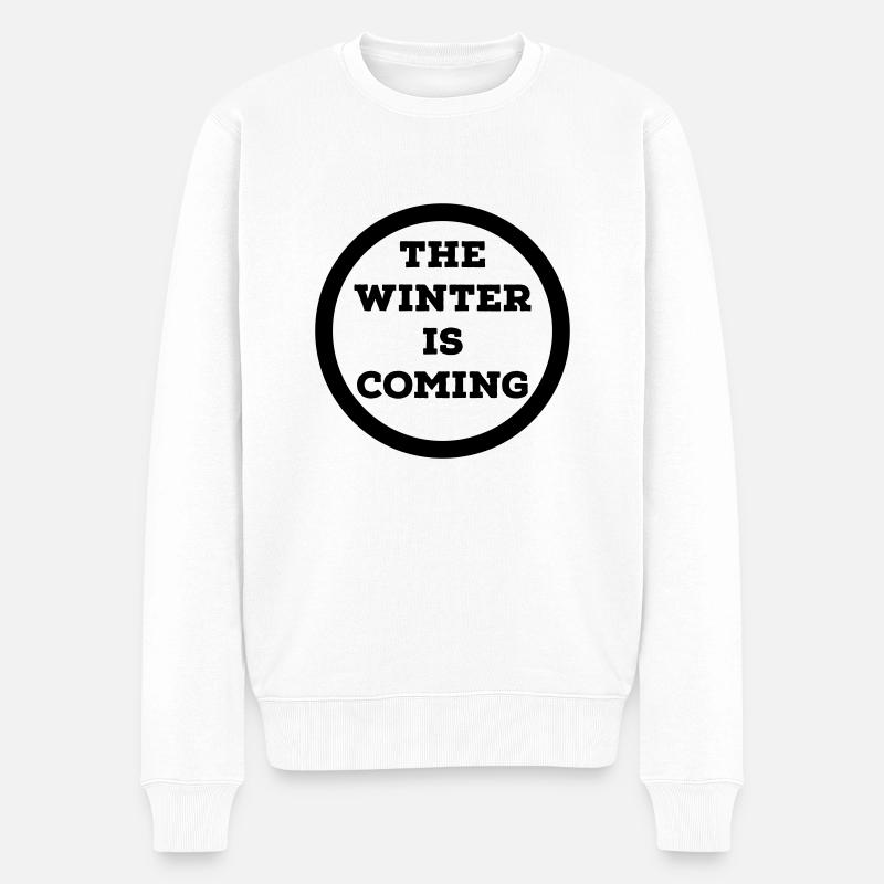 Winter - Männer Premium Bio Pullover - Weiß