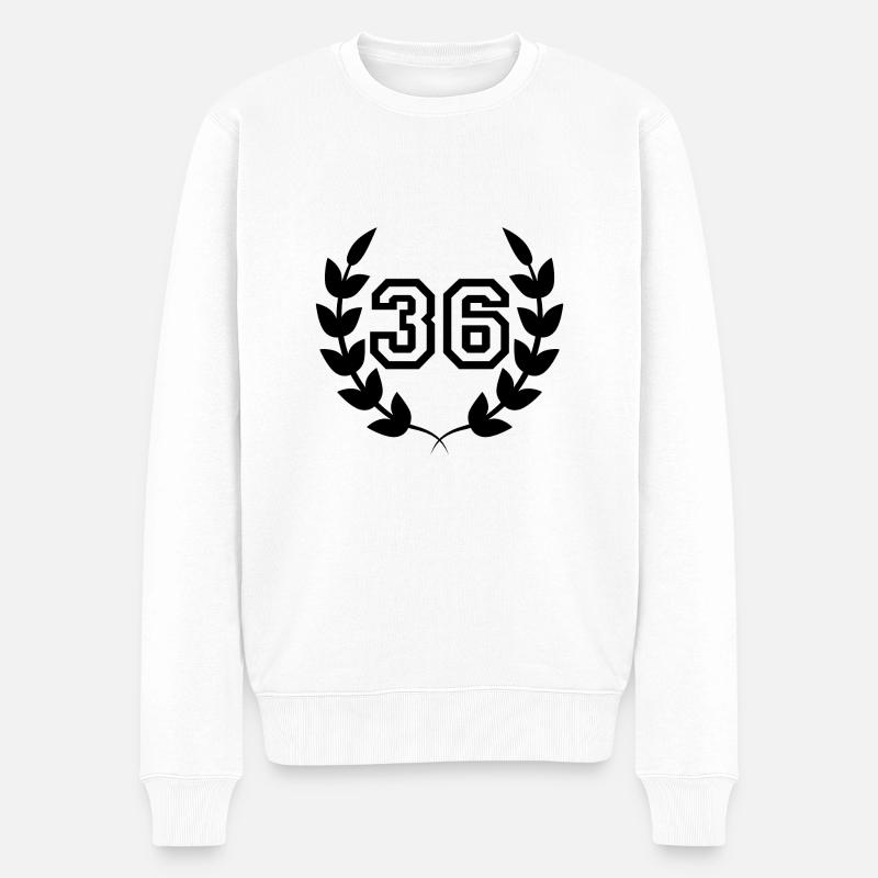 36e anniversaire-idée cadeau 36 ans - Pull Premium bio Homme - blanc