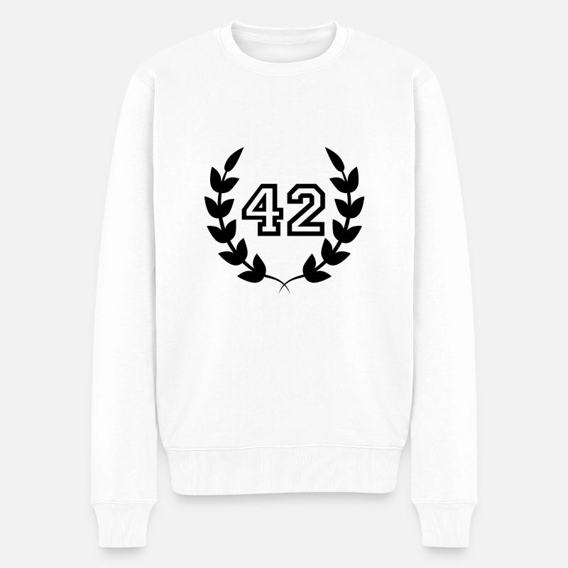 42e anniversaire-idée cadeau 42 ans - Pull Premium bio Homme - blanc