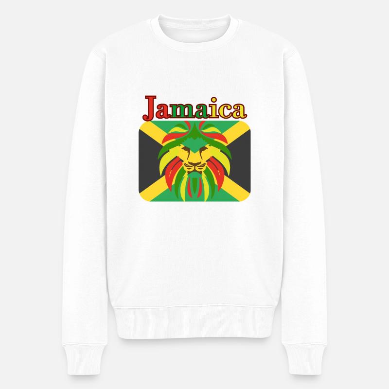 Jamaika - Männer Premium Bio Pullover - Weiß