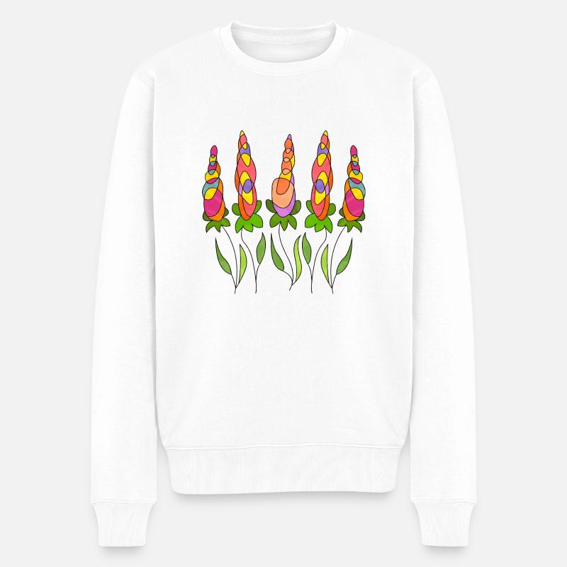 Fleur - Pull Premium bio Homme - blanc