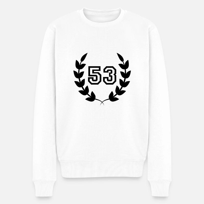 53e anniversaire-idée cadeau 53 ans - Pull Premium bio Homme - blanc
