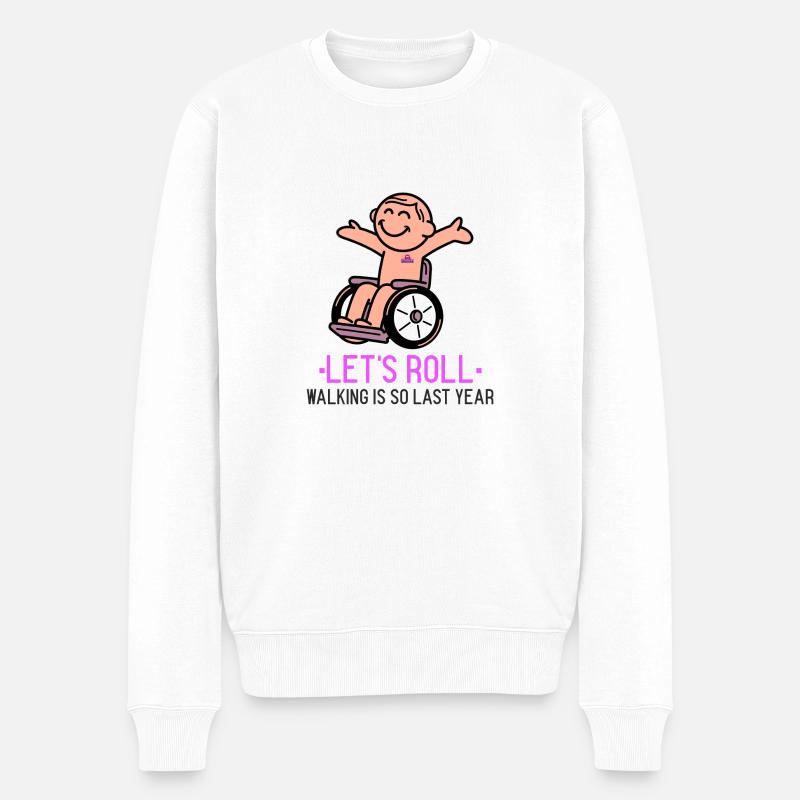 Los geht's - Männer Premium Bio Pullover - Weiß