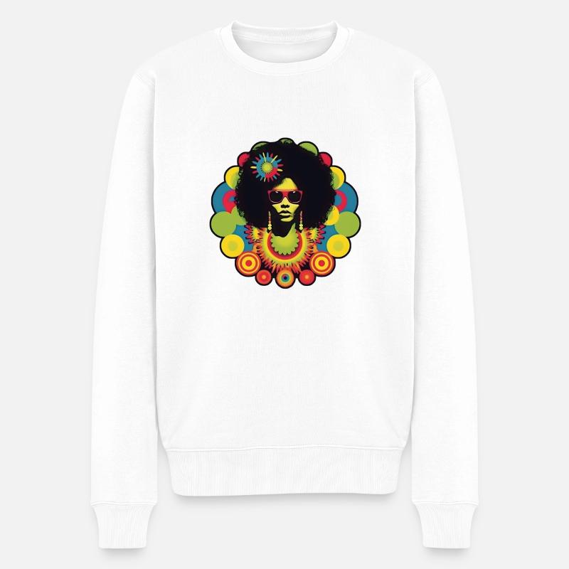 Fleur La Funk - Männer Premium Bio Pullover - Weiß