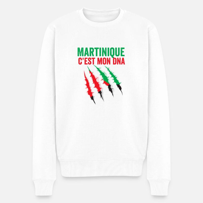 Martinique C'est Mon Dna - Pull Premium bio Homme - blanc