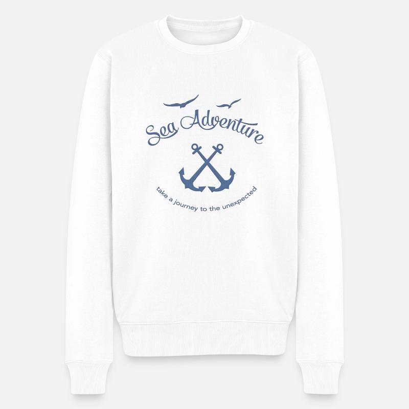 Sea Adventure - Männer Premium Bio Pullover - Weiß