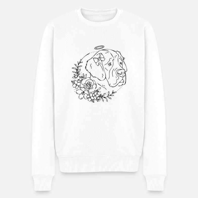 chien - Pull Premium bio Homme - blanc