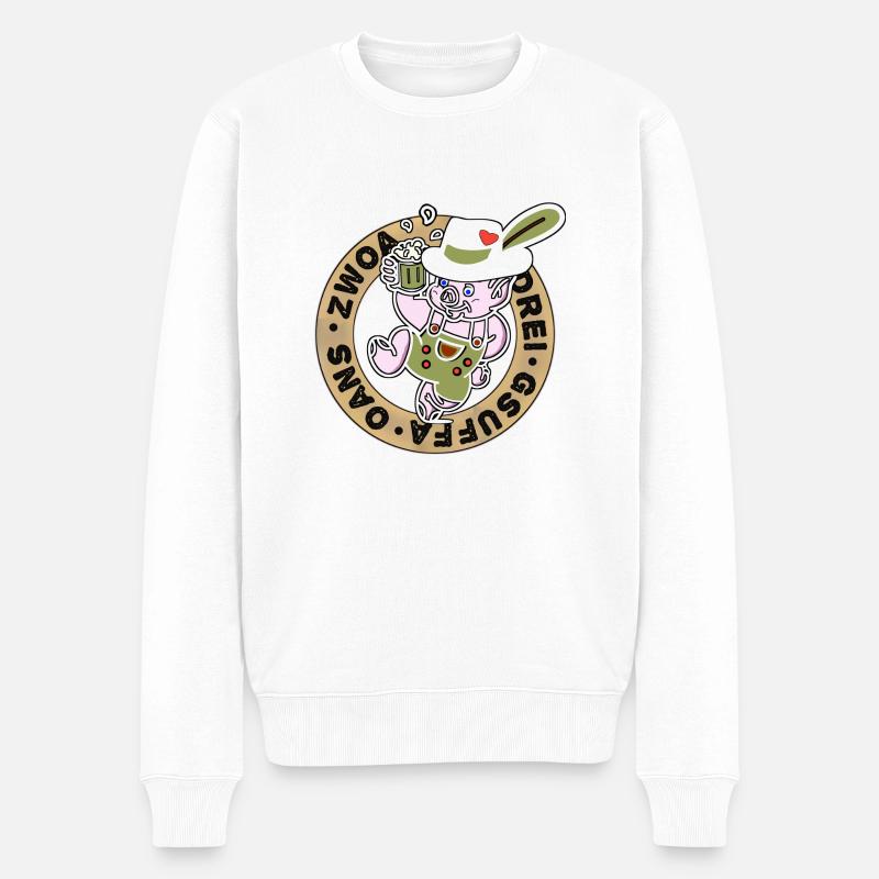 Langue bavaroise - Bavière - Pull Premium bio Homme - blanc