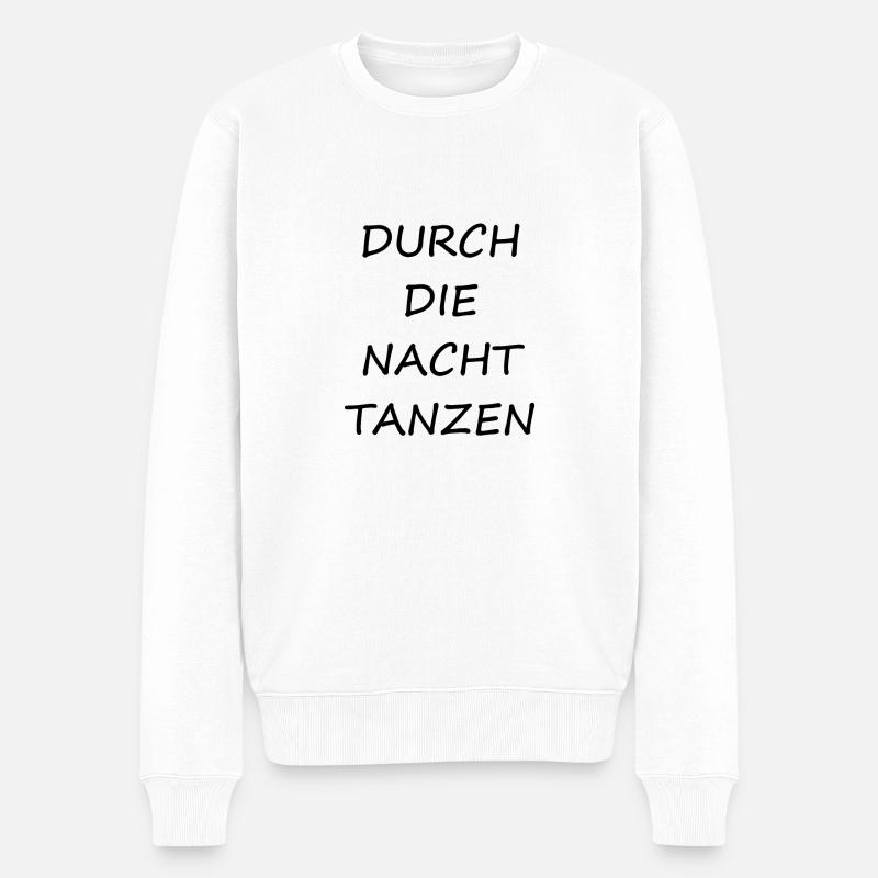 Simples Tanz Design - Männer Premium Bio Pullover - Weiß