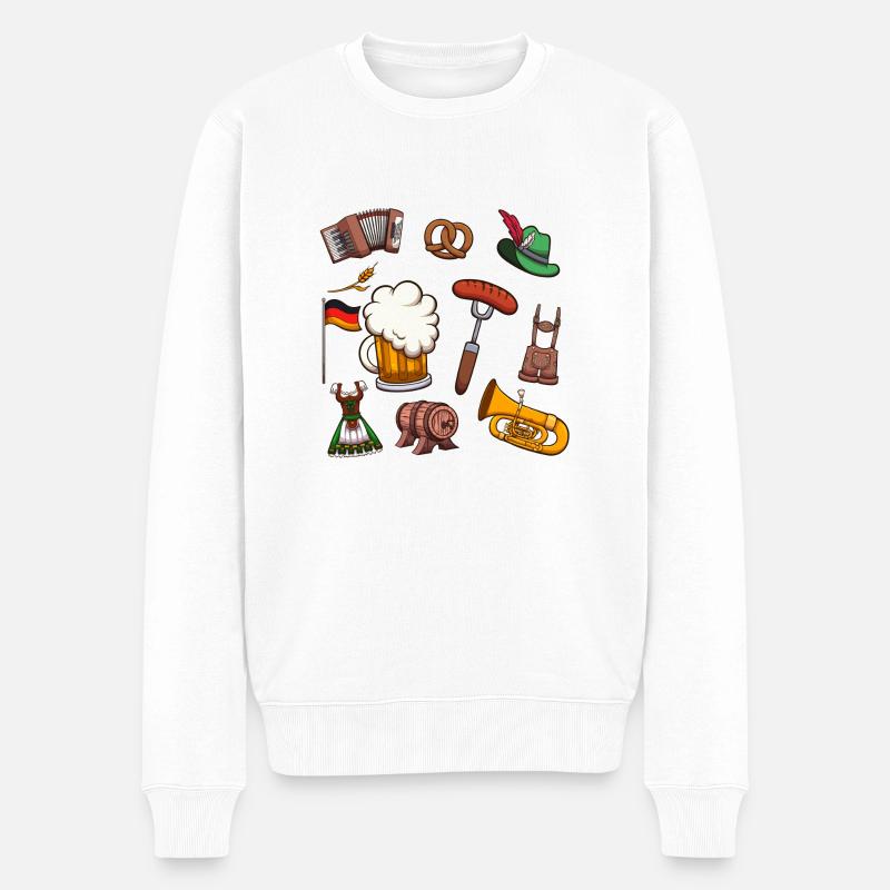 Éléments de l’Octoberfest - Pull Premium bio Homme - blanc
