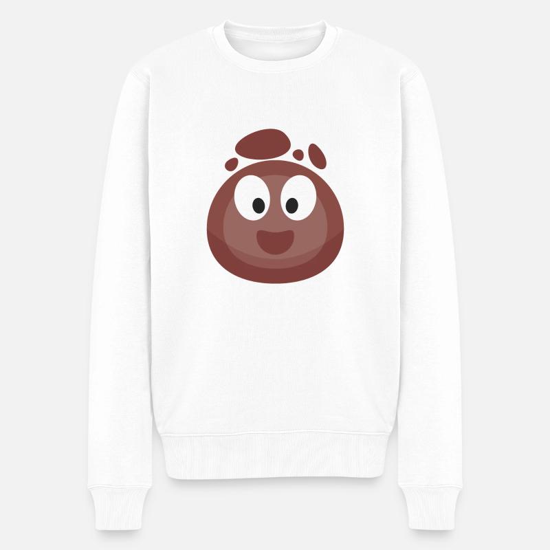 Element Erde (Bubble) - Männer Premium Bio Pullover - Weiß