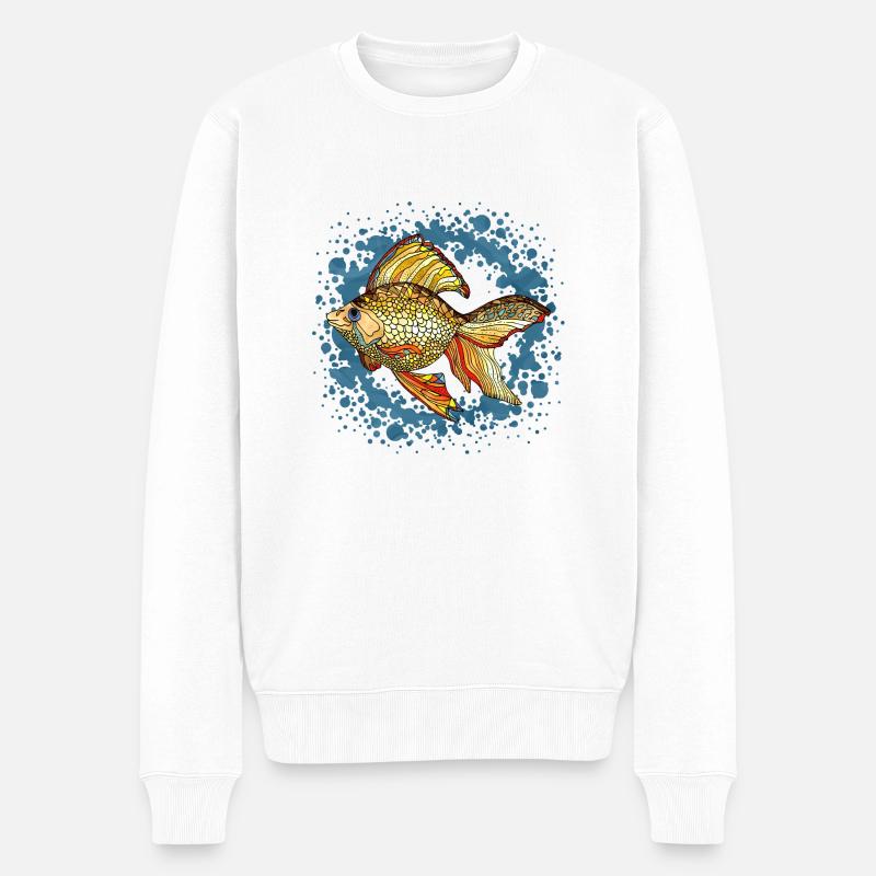 Poisson - Pull Premium bio Homme - blanc