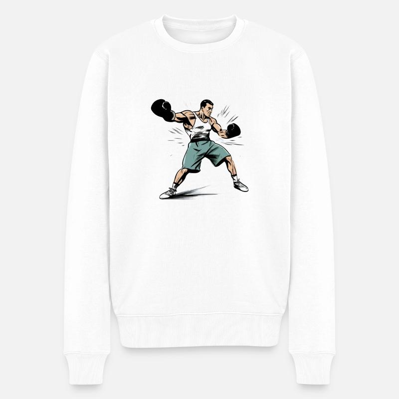 Marc der Boxer - Männer Premium Bio Pullover - Weiß