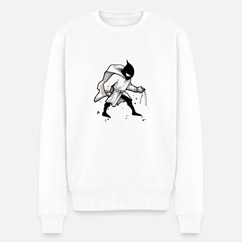 Zak Straßenkunst - Männer Premium Bio Pullover - Weiß