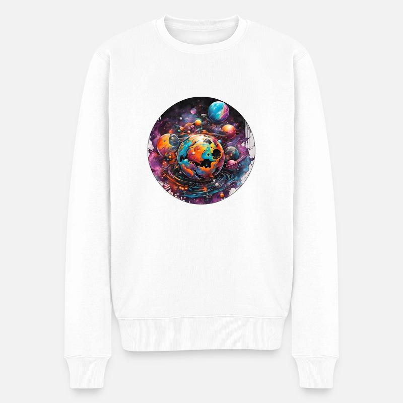 Planète - Pull Premium bio Homme - blanc