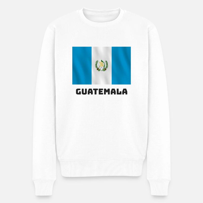 Drapeau guatémaltèque - Pull Premium bio Homme - blanc