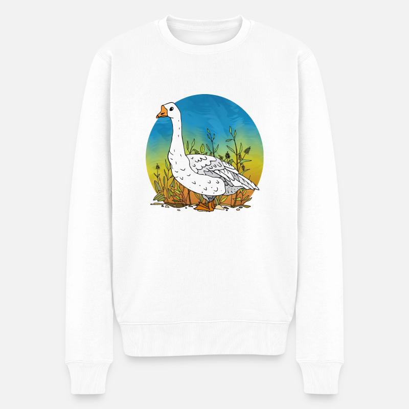 Oie - Pull Premium bio Homme - blanc