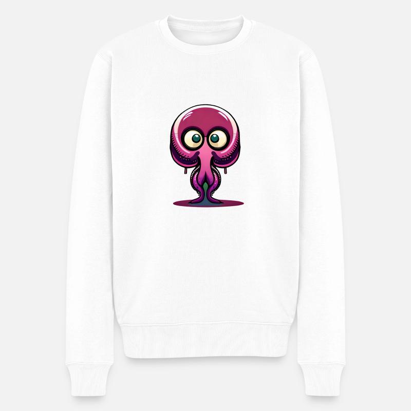 Joe the Octupus - Männer Premium Bio Pullover - Weiß