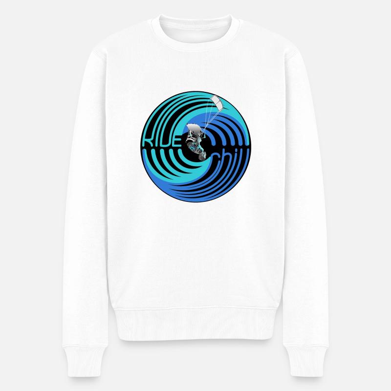 RIDE et chill - Pull Premium bio Homme - blanc