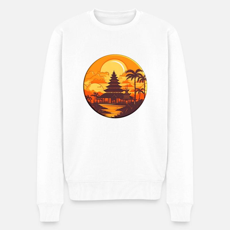 Bali est un paradis tropical - Pull Premium bio Homme - blanc
