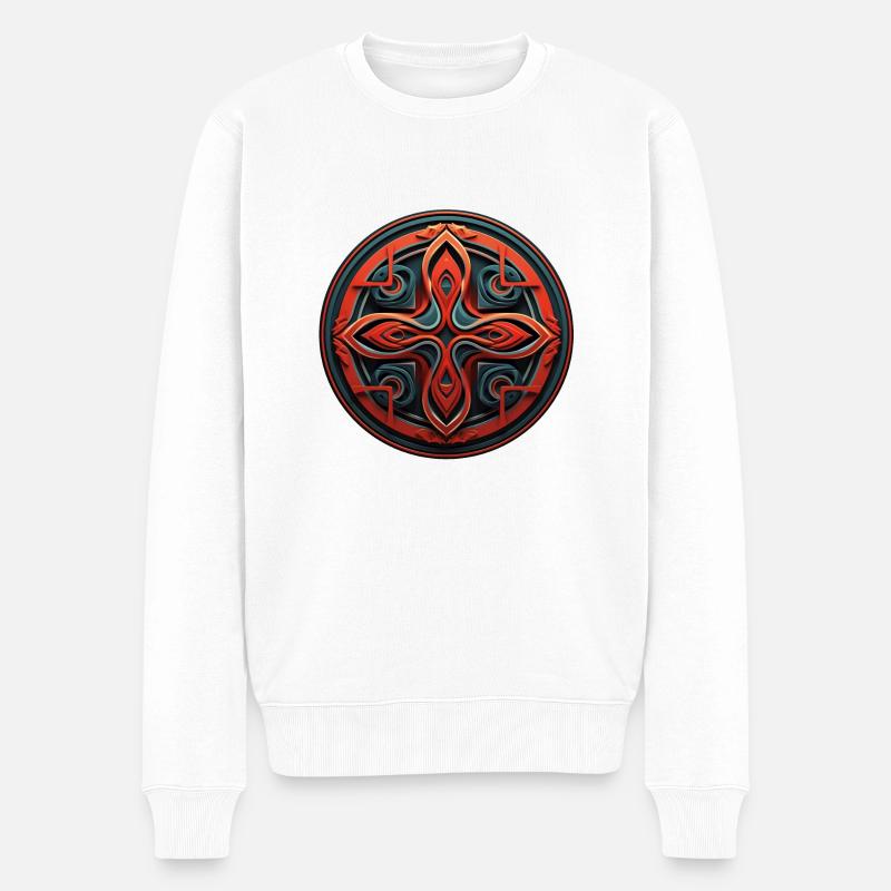 Viel Glück - Männer Premium Bio Pullover - Weiß