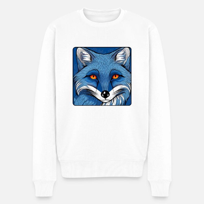 RENARD BLEU N°1 - Pull Premium bio Homme - blanc